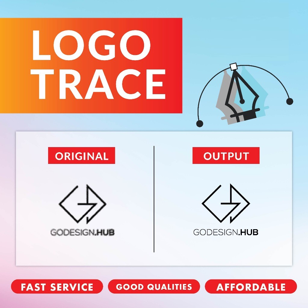 Logo tracing service for professional vector logo conversion